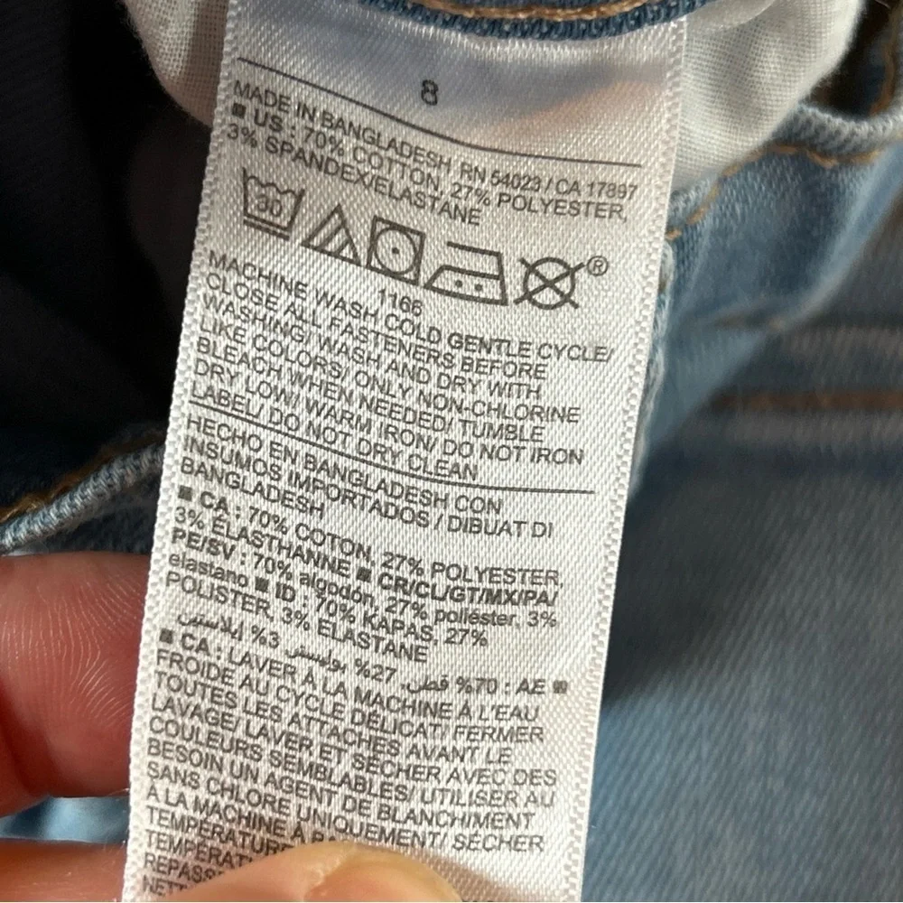 2 Pairs Old Navy Rockstar High Rise Stretch Light Blue Denim Jeans Girls Sz 8